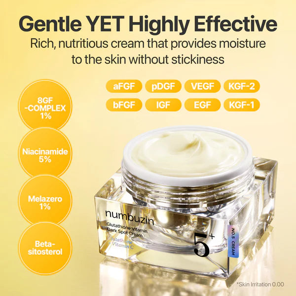 Numbuzin No.5+ Glutathione Vitamin Dark Spot Cream (50ml)