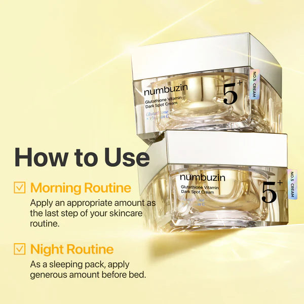 Numbuzin No.5+ Glutathione Vitamin Dark Spot Cream (50ml)