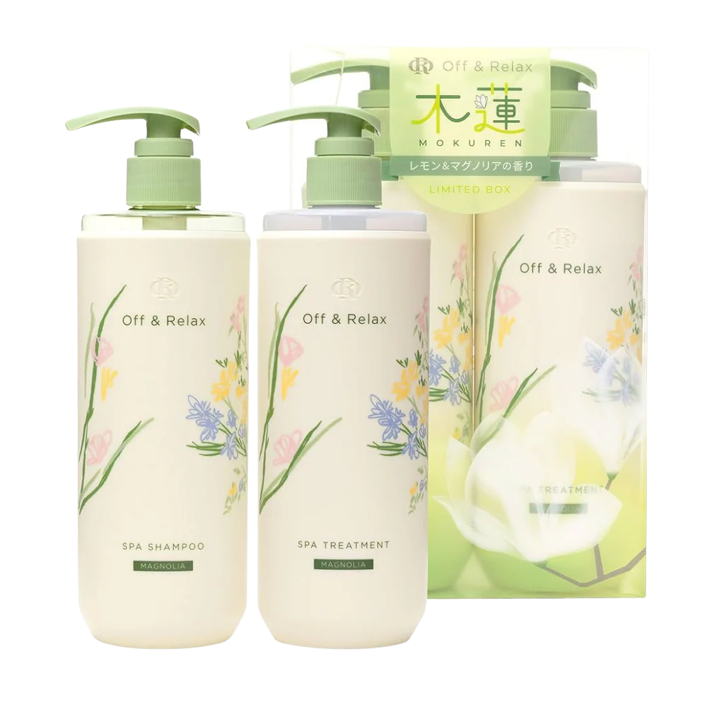 OFF & RELAX Spa Shampoo + Hair Treatment Lemon & Magnolia Limited Set (2x460ml) - Kiyoko Beauty