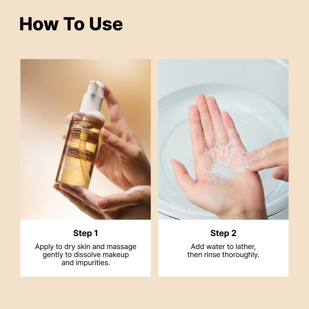 NIDA Perfect Clear™ Oil-to-Foam Double Cleanser (145ml)