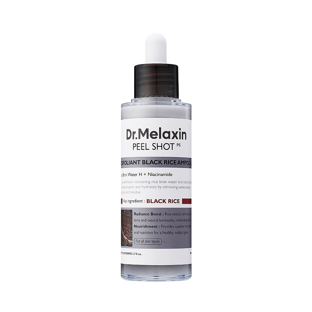 Dr.Melaxin Peel Shot Exfoliating Black Rice Ampoule (80ml) - Kiyoko Beauty