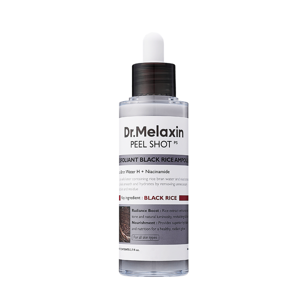 Dr.Melaxin Peel Shot Exfoliating Black Rice Ampoule (80ml) - Kiyoko Beauty