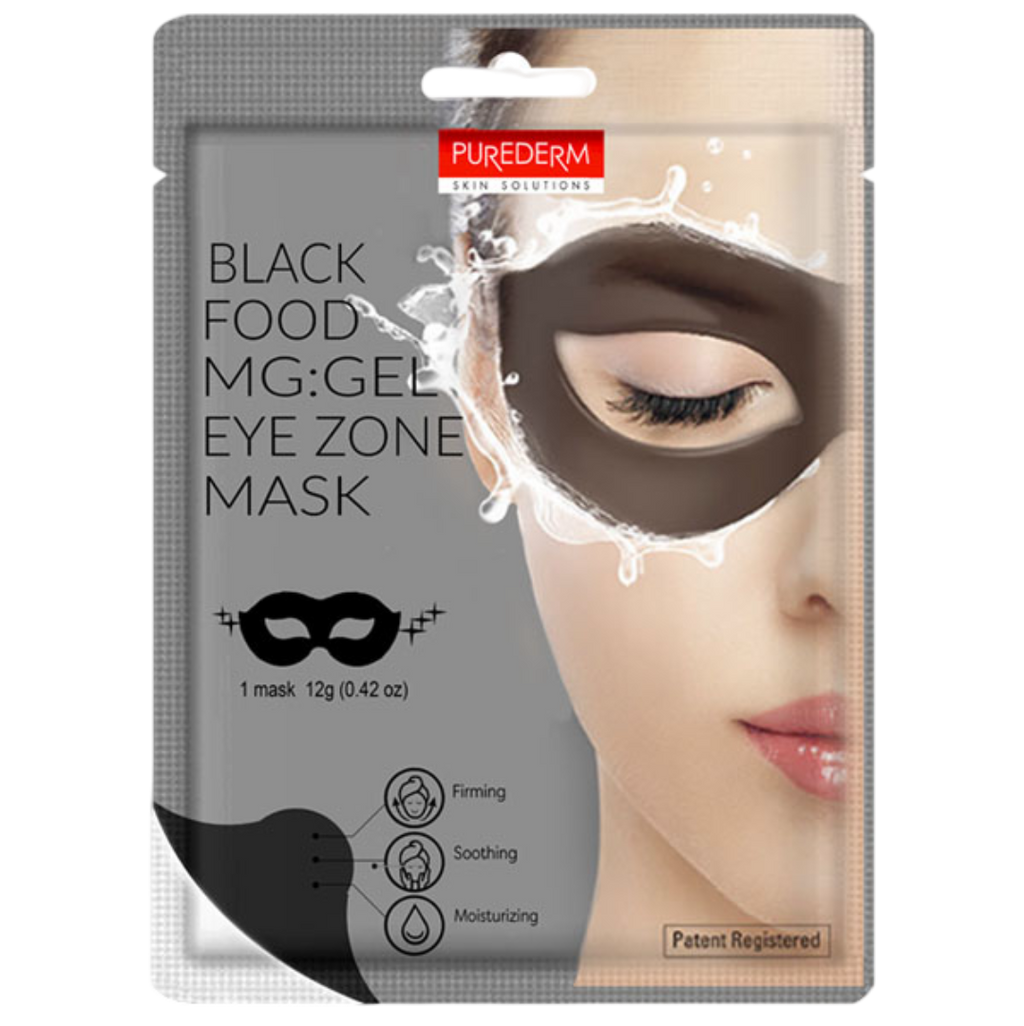 PUREDERM Black Food MG: Gel Eye Zone Mask (1 pair) - Kiyoko Beauty