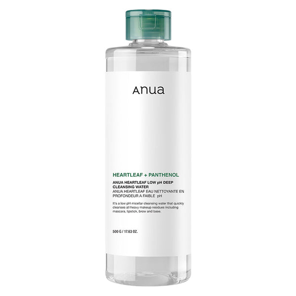 Anua Heartleaf 87 Low pH Deep Cleansing Water (500g) - Kiyoko Beauty