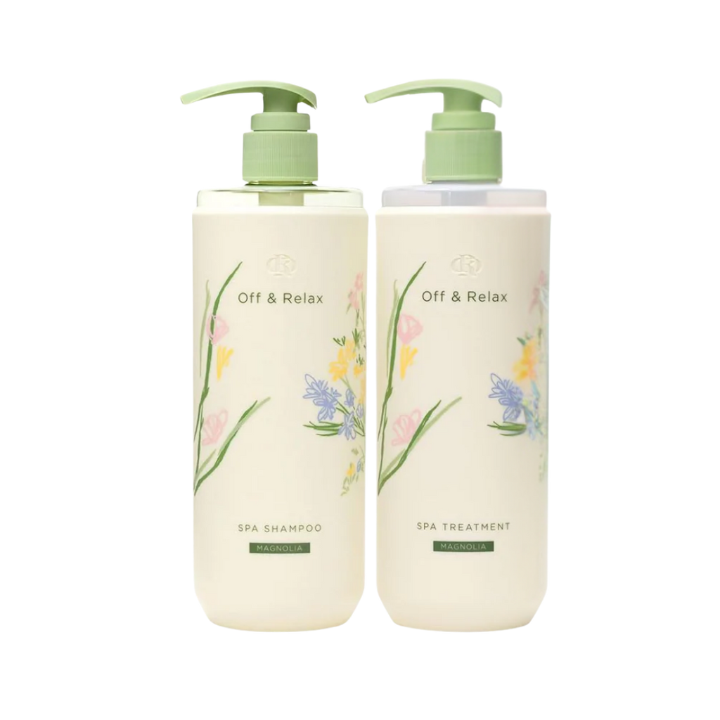 OFF & RELAX Spa Shampoo + Hair Treatment Lemon & Magnolia Limited Set (2x460ml) - Kiyoko Beauty