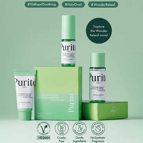 PURITO Wonder Releaf Centella Mini Kit Unscented (3pcs)