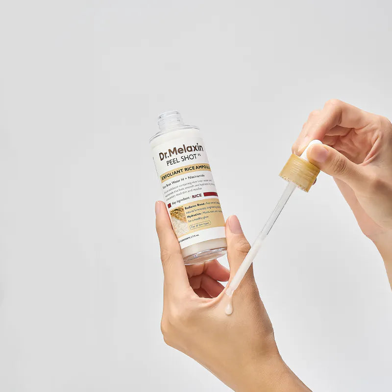 Dr.Melaxin Peel Shot Exfoliating White Rice Ampoule (80ml) - Kiyoko Beauty