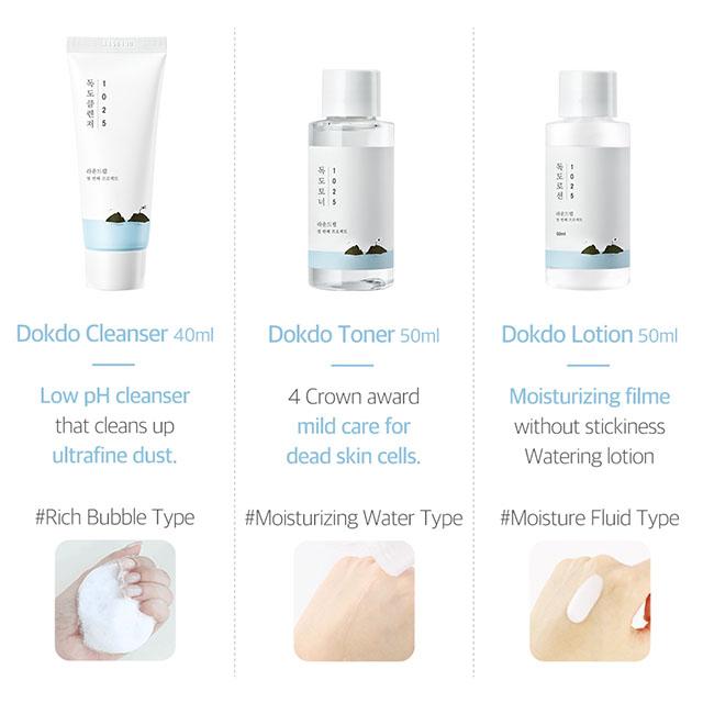 ROUND LAB 1025 Dokdo On The Go Kit Set - Kiyoko Beauty