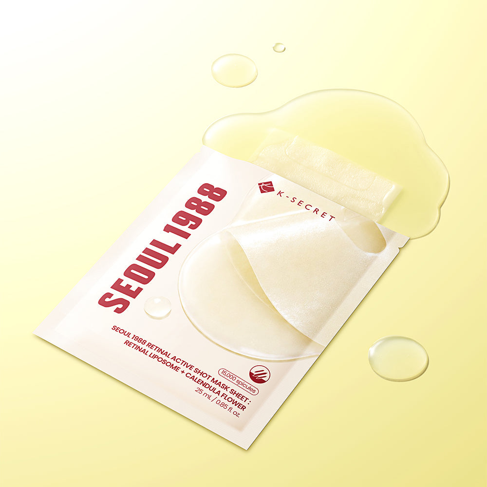 K-SECRET SEOUL 1988 Retinal Active Shot Mask Sheet (10pcs) - Kiyoko Beauty