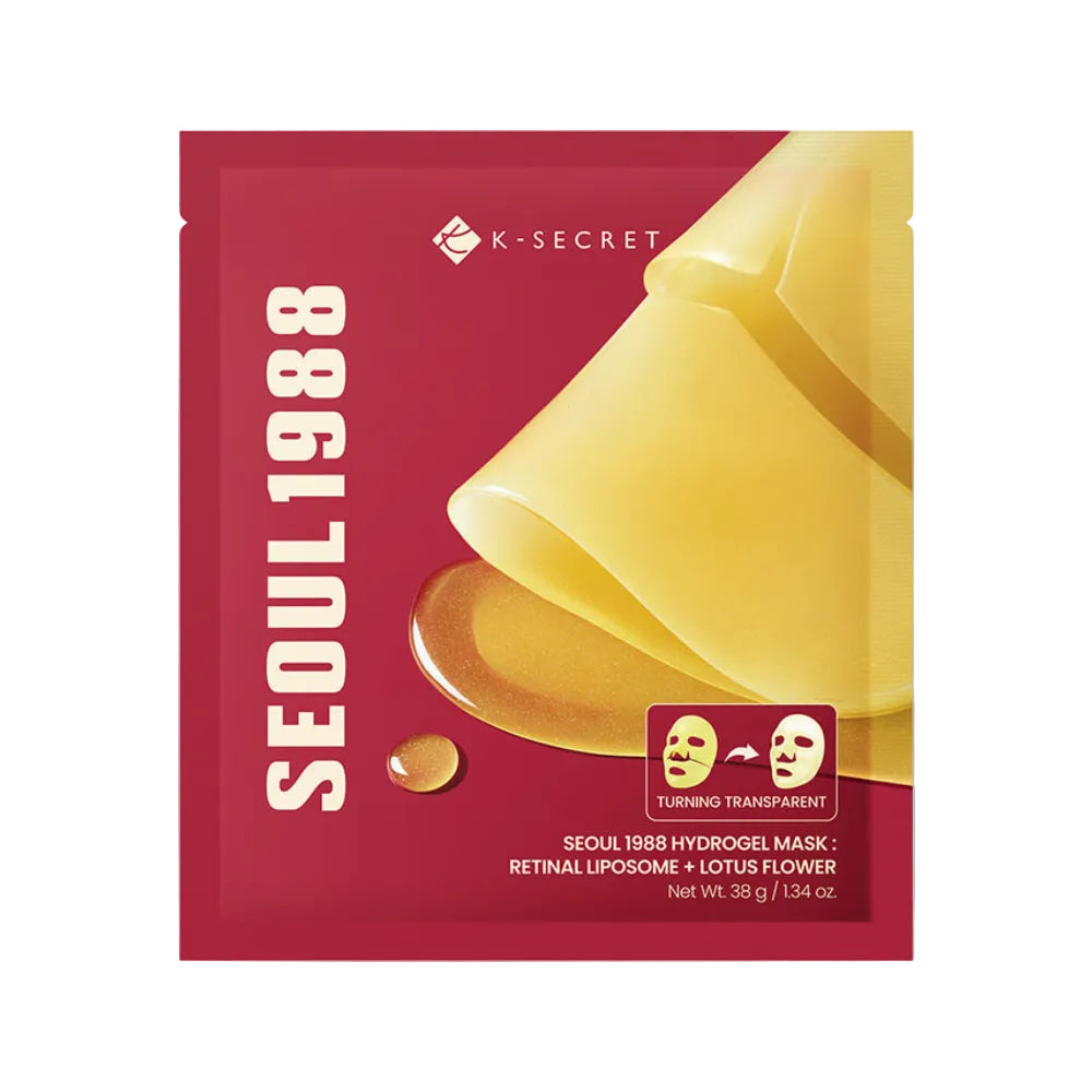 K-SECRET SEOUL 1988 Hydrogel Mask: Retinal Liposome + Lotus Flower Set (4pcs) - Kiyoko Beauty