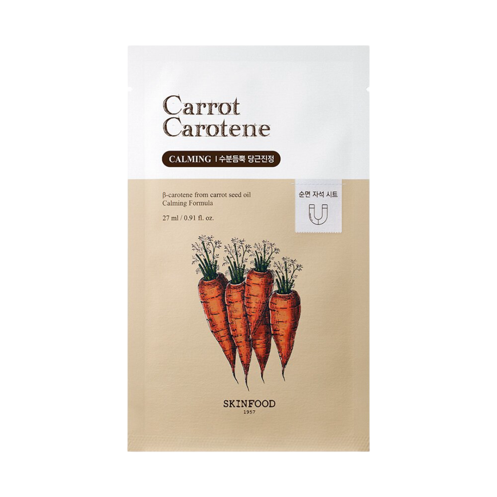 SKINFOOD Carrot Carotene Calming Mask Sheet (1 pc) - Kiyoko Beauty