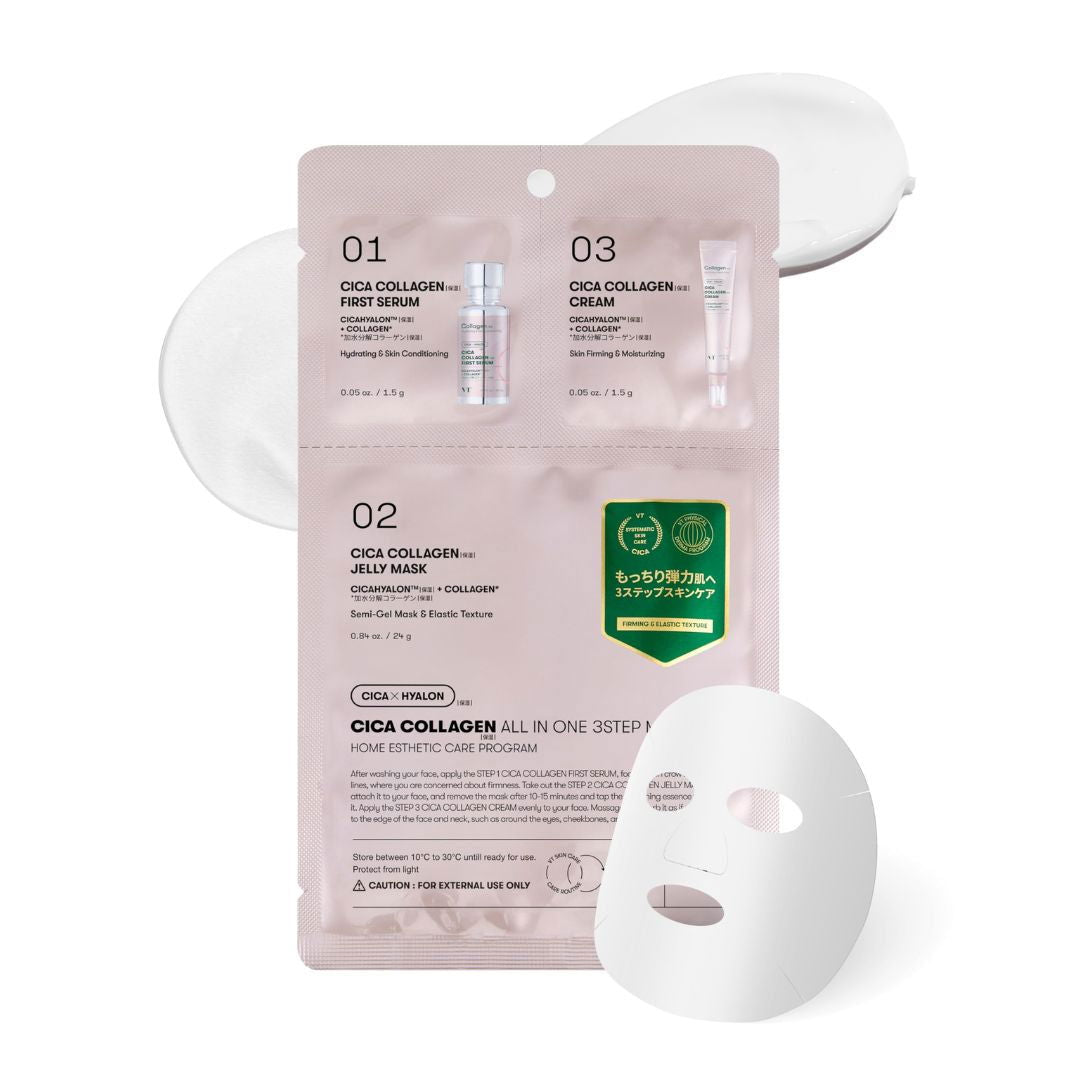 VT Cica Collagen All-In-One 3-Step Mask (1 PC) - Kiyoko Beauty