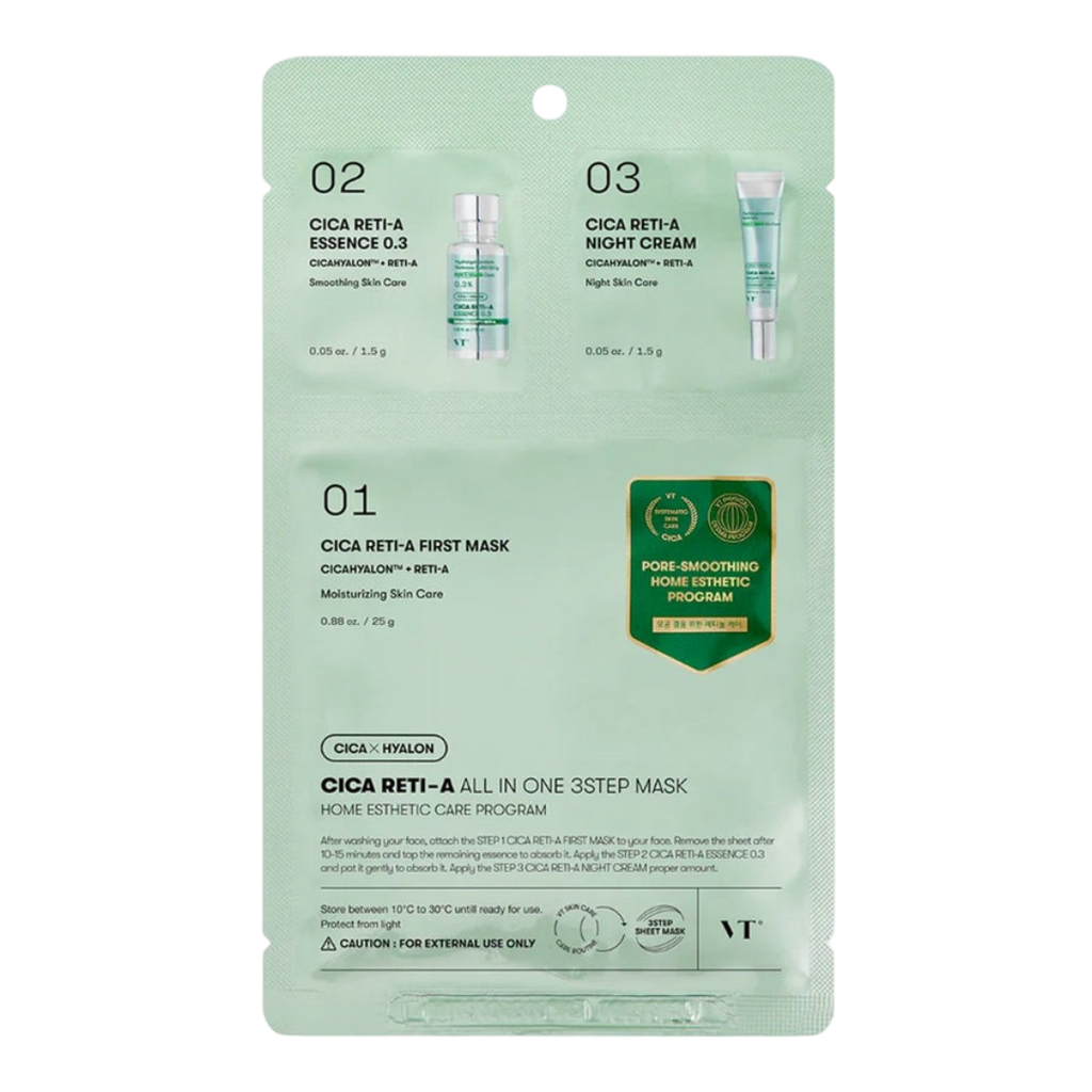 VT Cica Reti-A All-In-One 3-Step Mask (1 PC) - Kiyoko Beauty