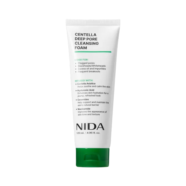 NIDA Centella Deep Pore Cleansing Foam (120ml)