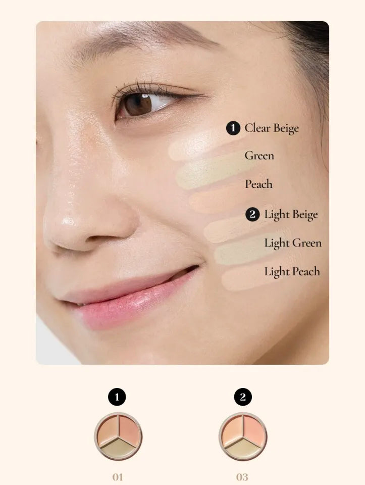 The SAEM Cover Perfection Triple Pot Concealer (4.5g)