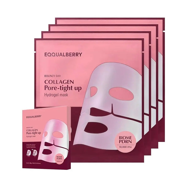 Eqqualberry Collagen Pore-Tight Up Hydrogel Mask (4pcs)