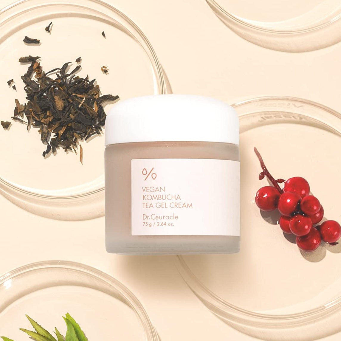 Dr. Ceuracle Vegan Kombucha Tea Gel Cream (75g) - Kiyoko Beauty