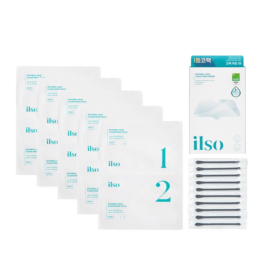 ILSO Natural Mild Clear Nose Patch - Updated (5 pcs) - Kiyoko Beauty