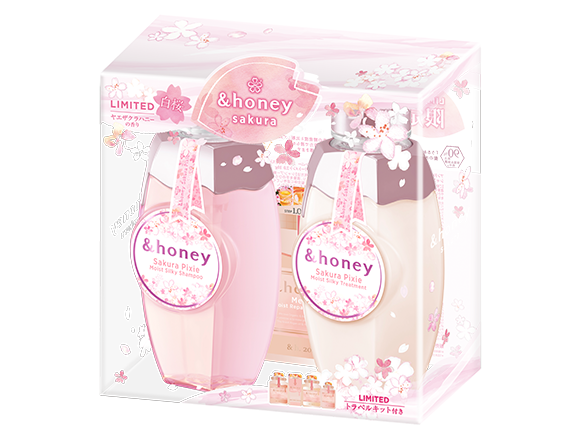 &Honey Sakura Pixie Moist Silky Shampoo & Hair Treatment Limited Pair Set