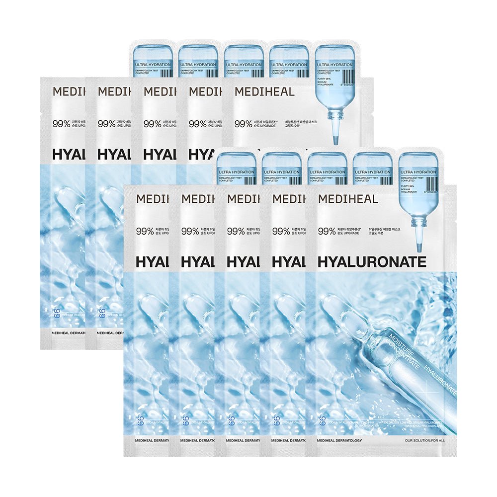 MEDIHEAL Hyaluronate Essential Mask - Ultra Hydration (10 PCs) - Kiyoko Beauty