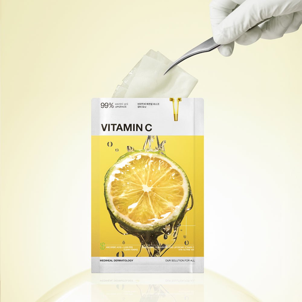 MEDIHEAL Vitamin C Essential Mask - Clear Toning (10 PCs)