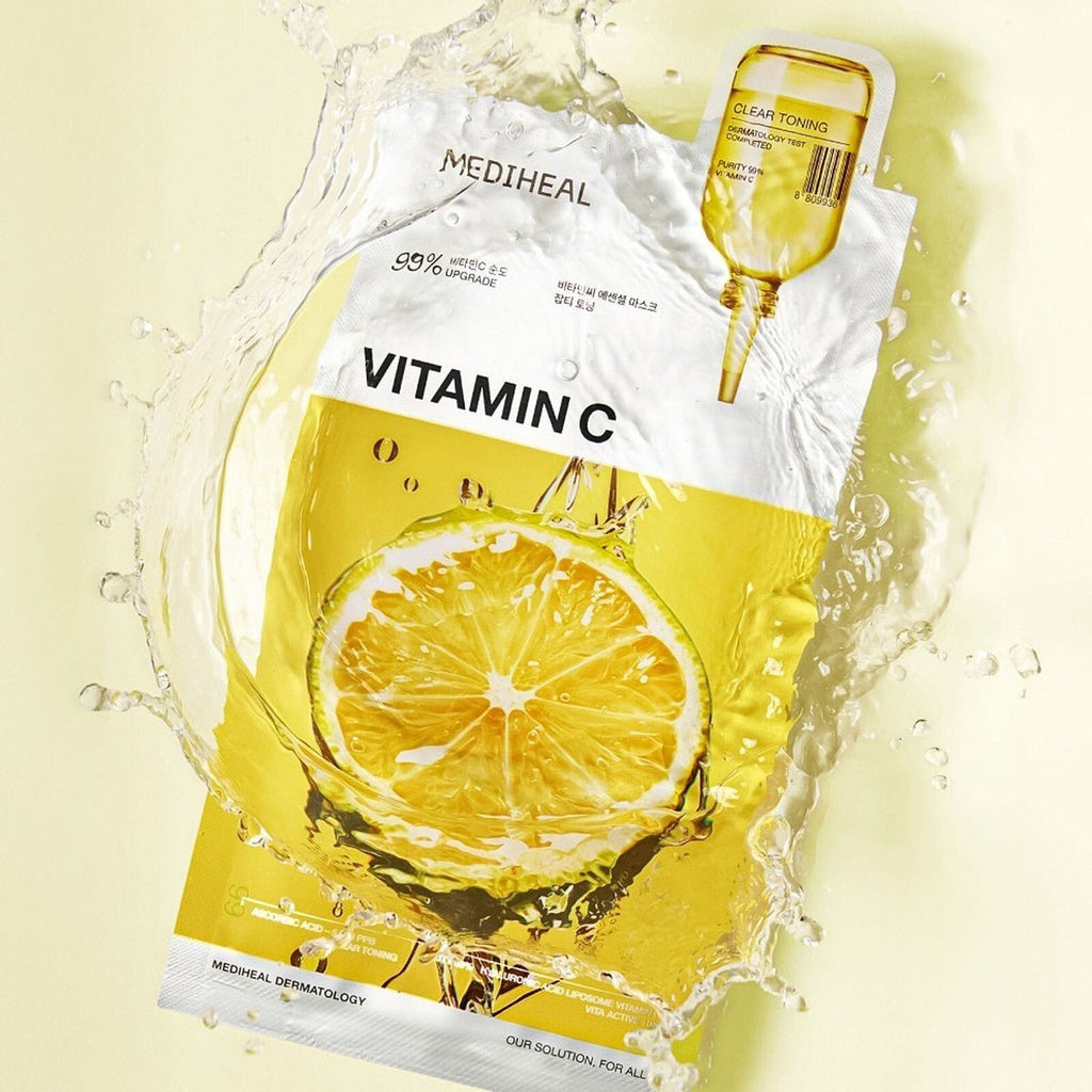 MEDIHEAL Vitamin C Essential Mask - Clear Toning (10 PCs)