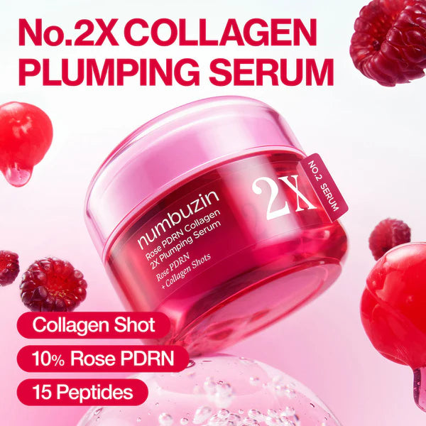 numbuzin No.2 Rose PDRN Collagen 2X Plumping Serum (30mL)