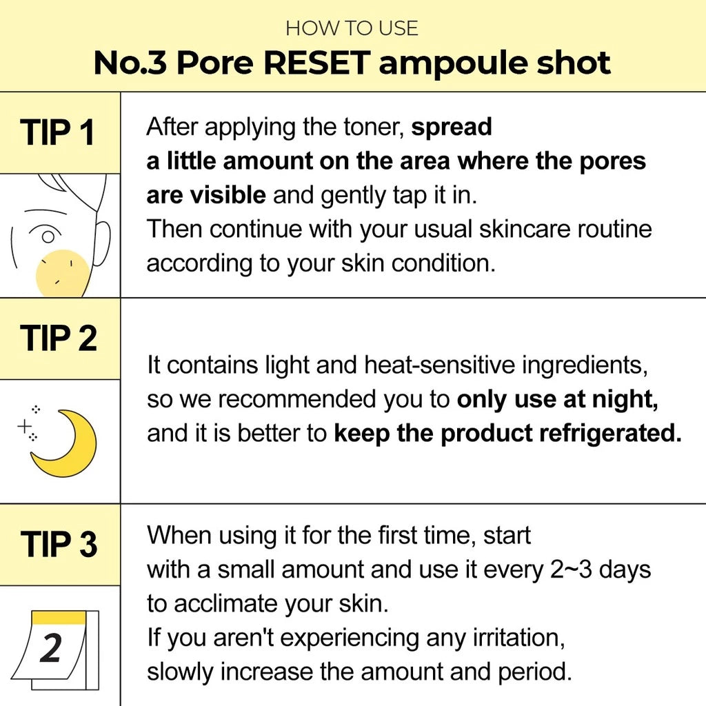 numbuzin No.3 Pore Reset Ampoule (25ml)