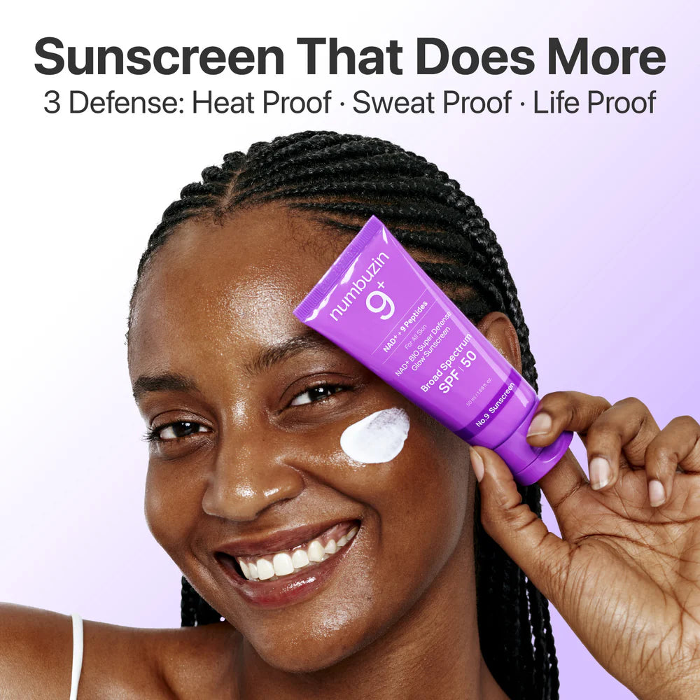 numbuzin No.9 NAD+ Bio Super Defense Glow Sunscreen SPF 50 (50ml)