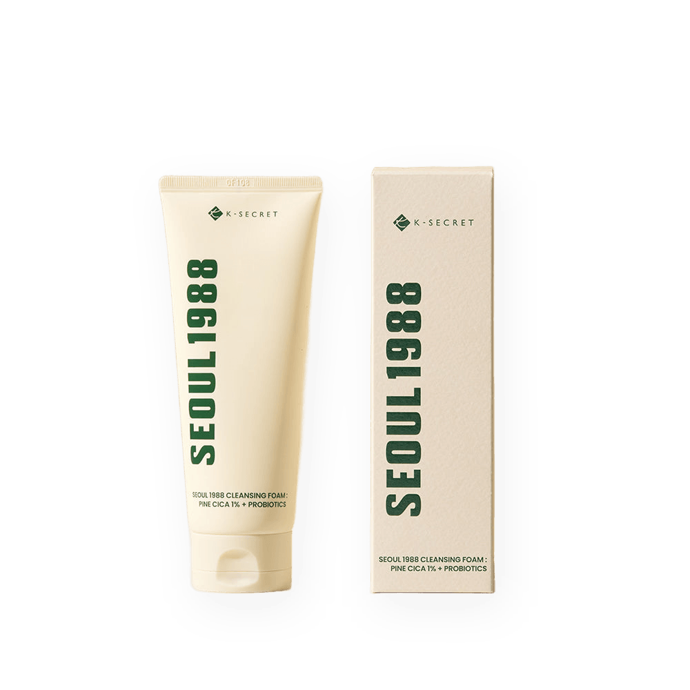 KSECRET SEOUL 1988 Cleansing Foam: Pine Cica 1% + Probiotics (150ml) - Kiyoko Beauty