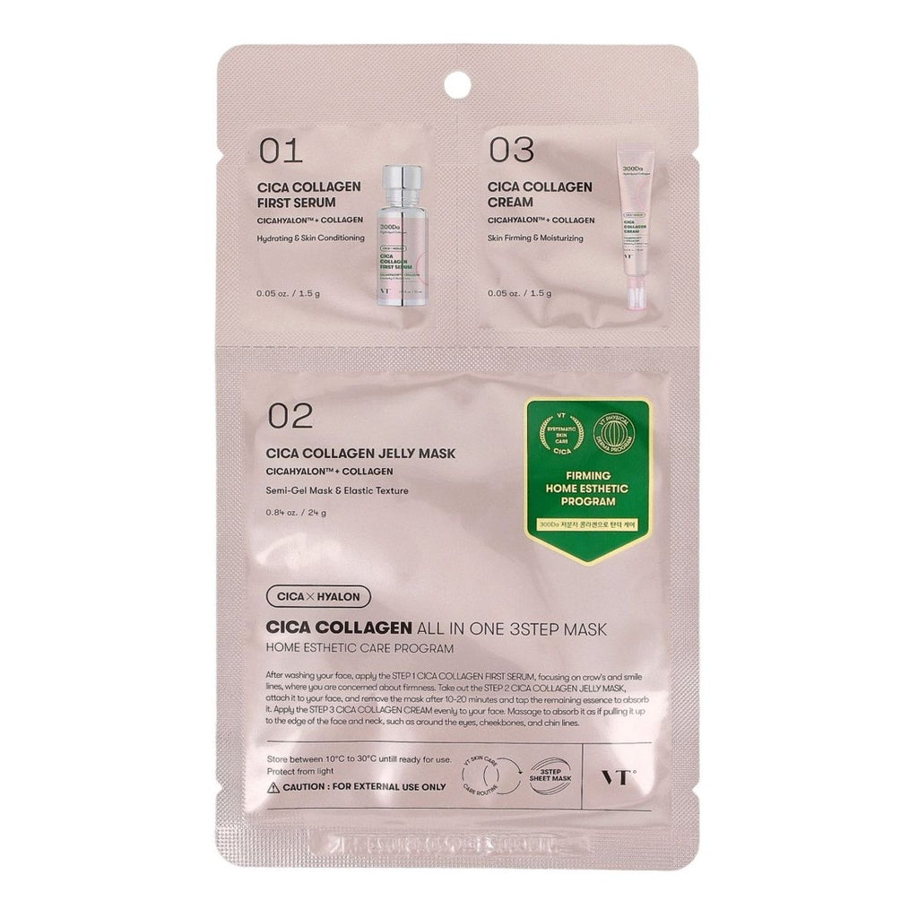 VT Cica Collagen All-In-One 3-Step Mask (1 PC) - Kiyoko Beauty
