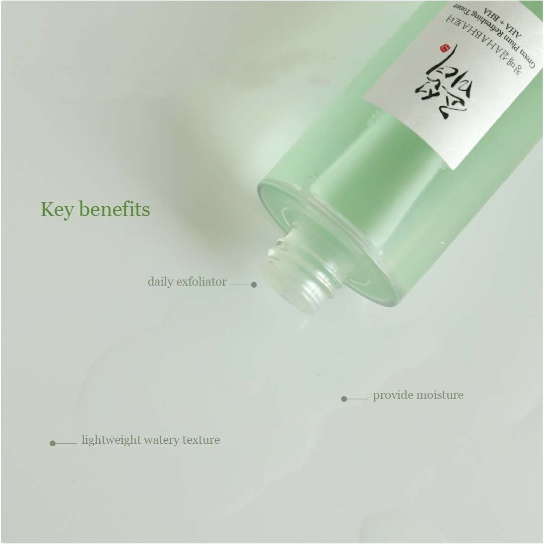 Beauty of Joseon Green Plum Refreshing Toner: AHA + BHA (150ml) - Kiyoko Beauty