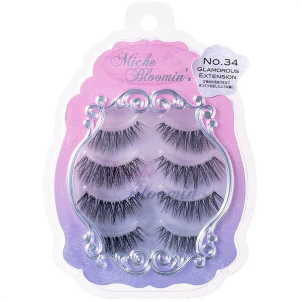 Miche Bloomin 3D False Eyelashes No. 34 Glamorous Extension 4 Pairs