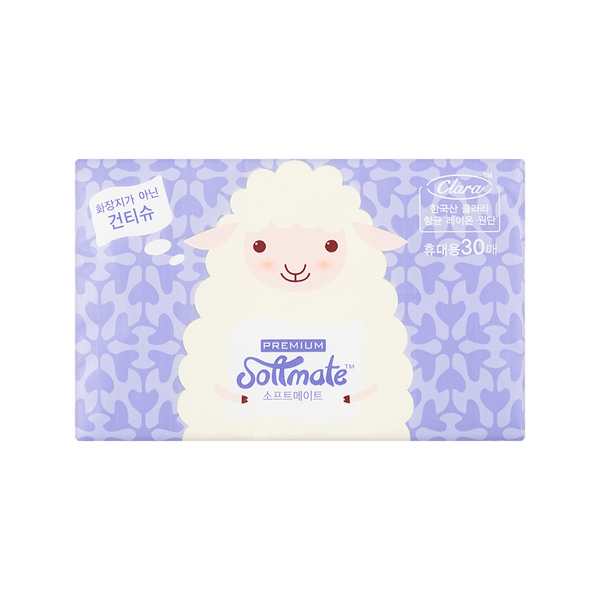 SOFTMATE Premium Nature Dry Tissue (30 pcs)